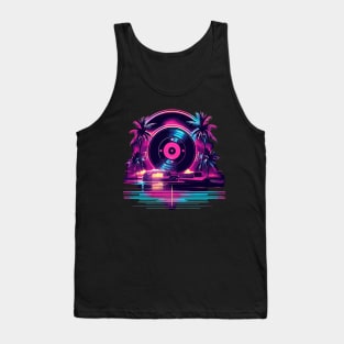 Neon Vinyl in the Synthwave 80s eighties style Tank Top